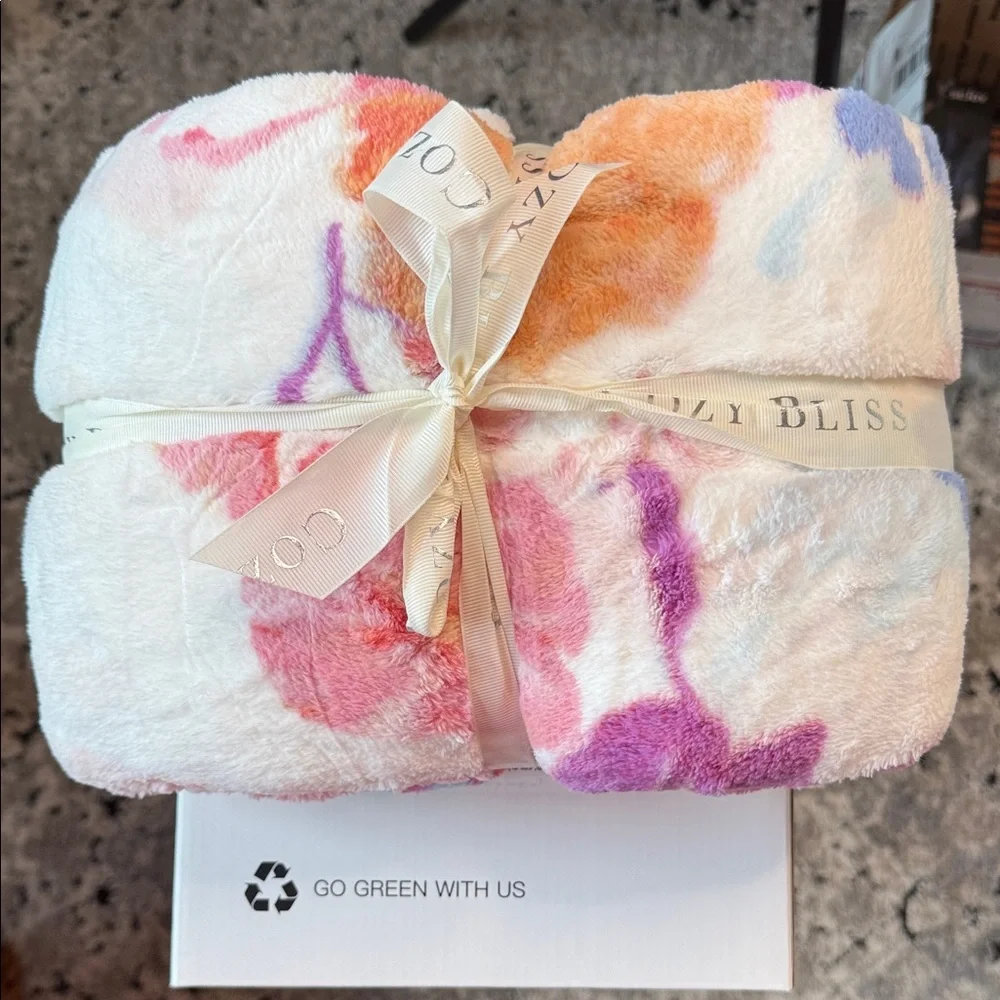 Floral Fairy Butterfly Garden Blanket Pastel Colors Super Soft from Cozy Bliss
